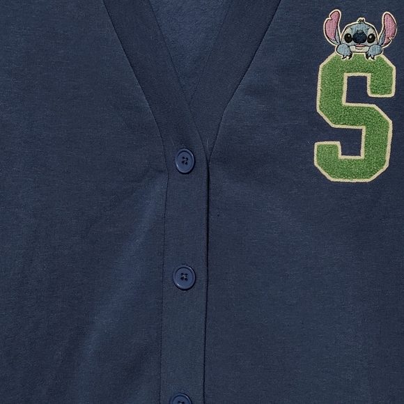 Disney Lilo & Stitch Girls Varsity Cardigan Sweater NWT - Picture 3 of 4